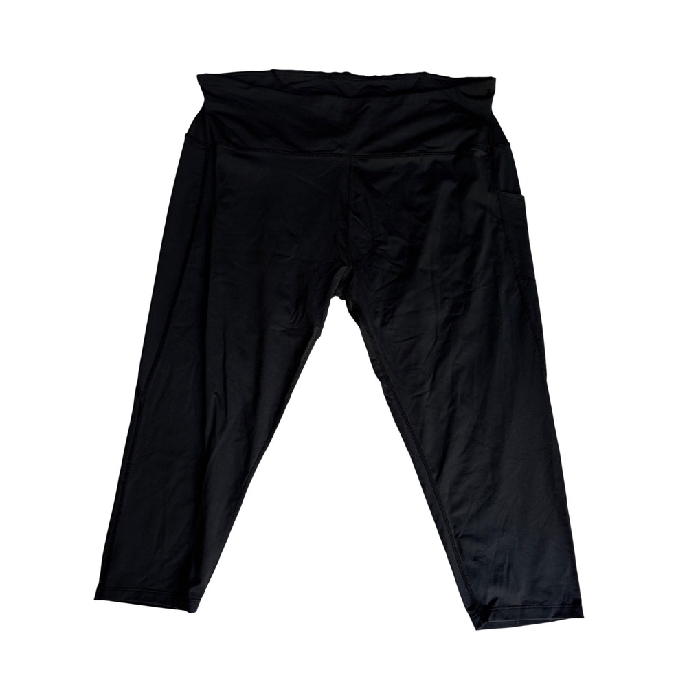 Tommie Copper Lower Back Support Capri Legging Women 4 XL Black Compression